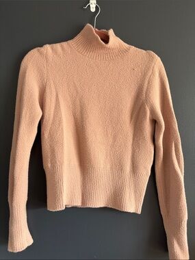 Zara Blush Pink Mock Neck Sweater